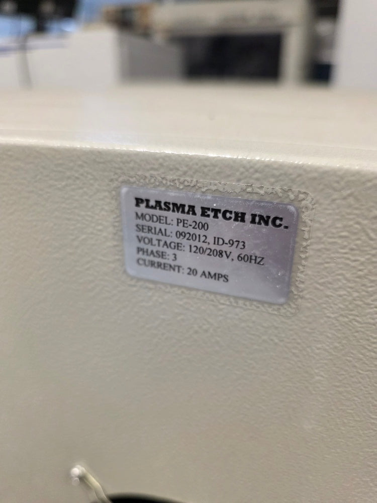 Plasma Etch Cleaner - PE-200 # 0902012,ID-973