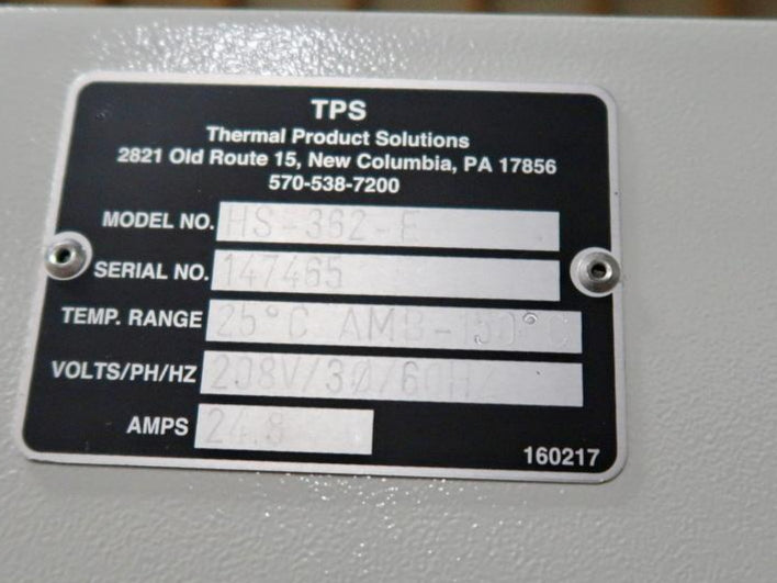 TPS/Blue M HS-362-E Oven