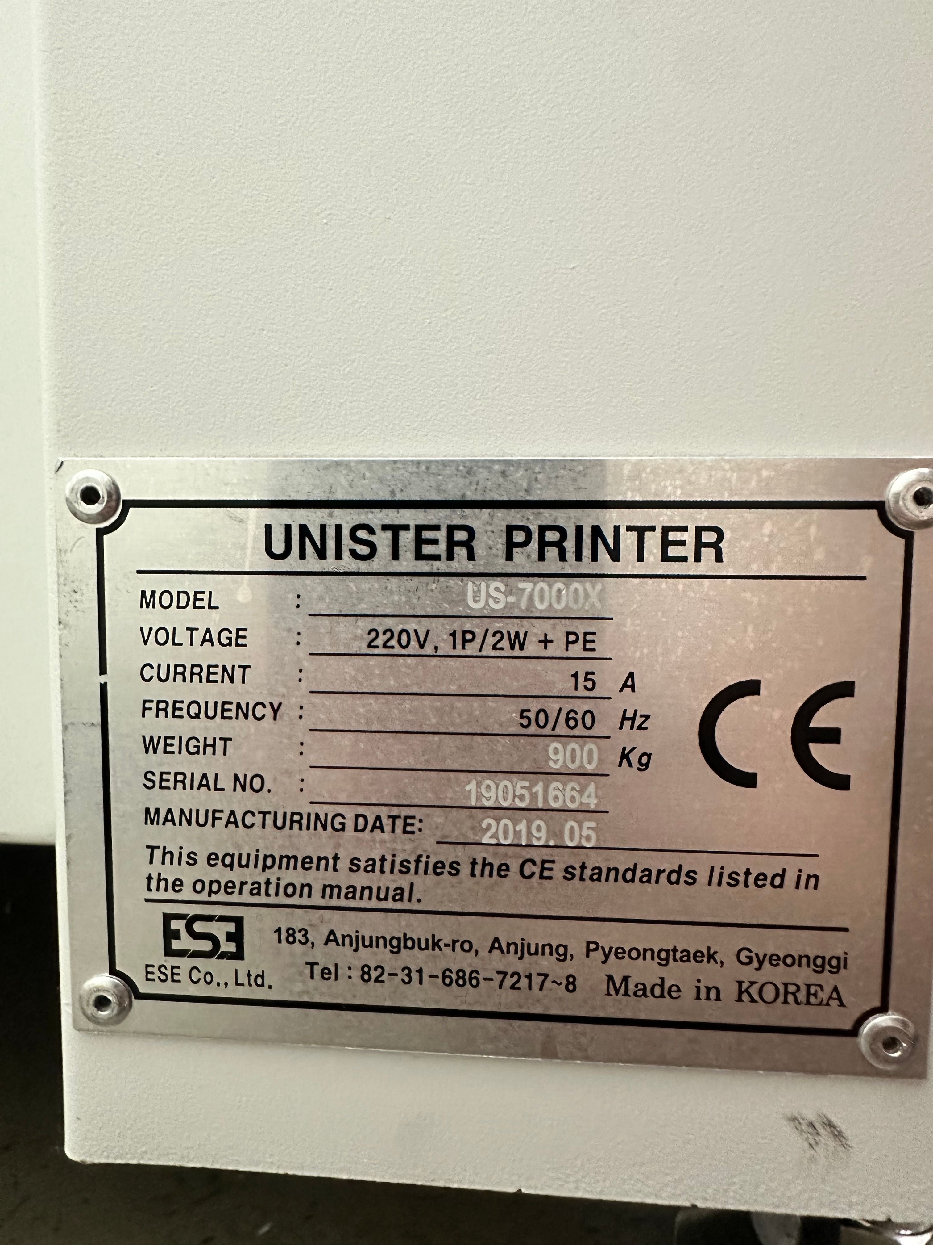 ESE US-7000X Screen Printer -2019 #19051664