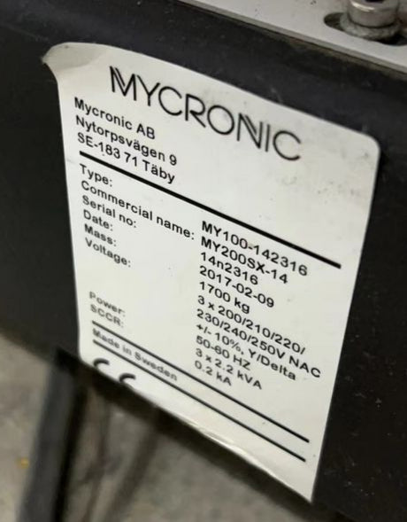 Mycronic My200 SX-14 - T4 Table, 2017 - Low hours #14N2316