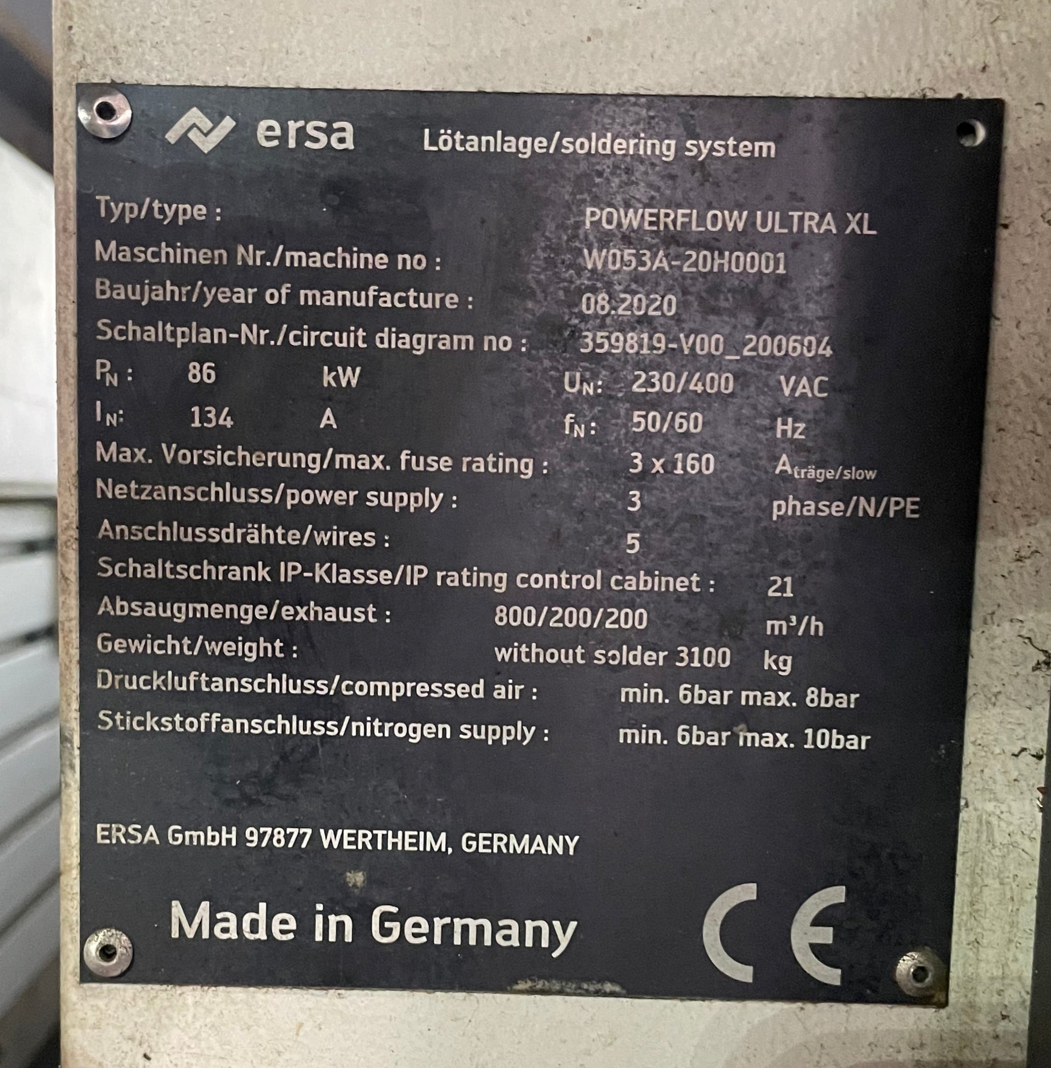 ERSA POWERFLOW ULTRA XL Nitrogen Wave Soldering with pallet conveyor 2020