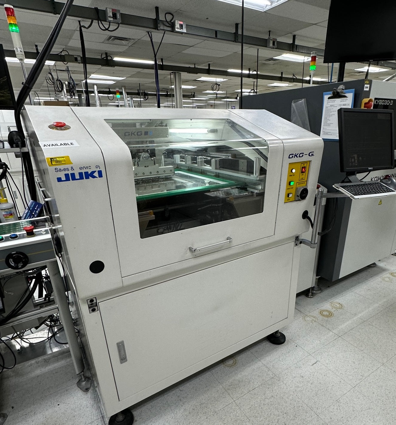 JUKI GKG GL Automatic PCB Screen Printer, 3-2013 SN GL133007