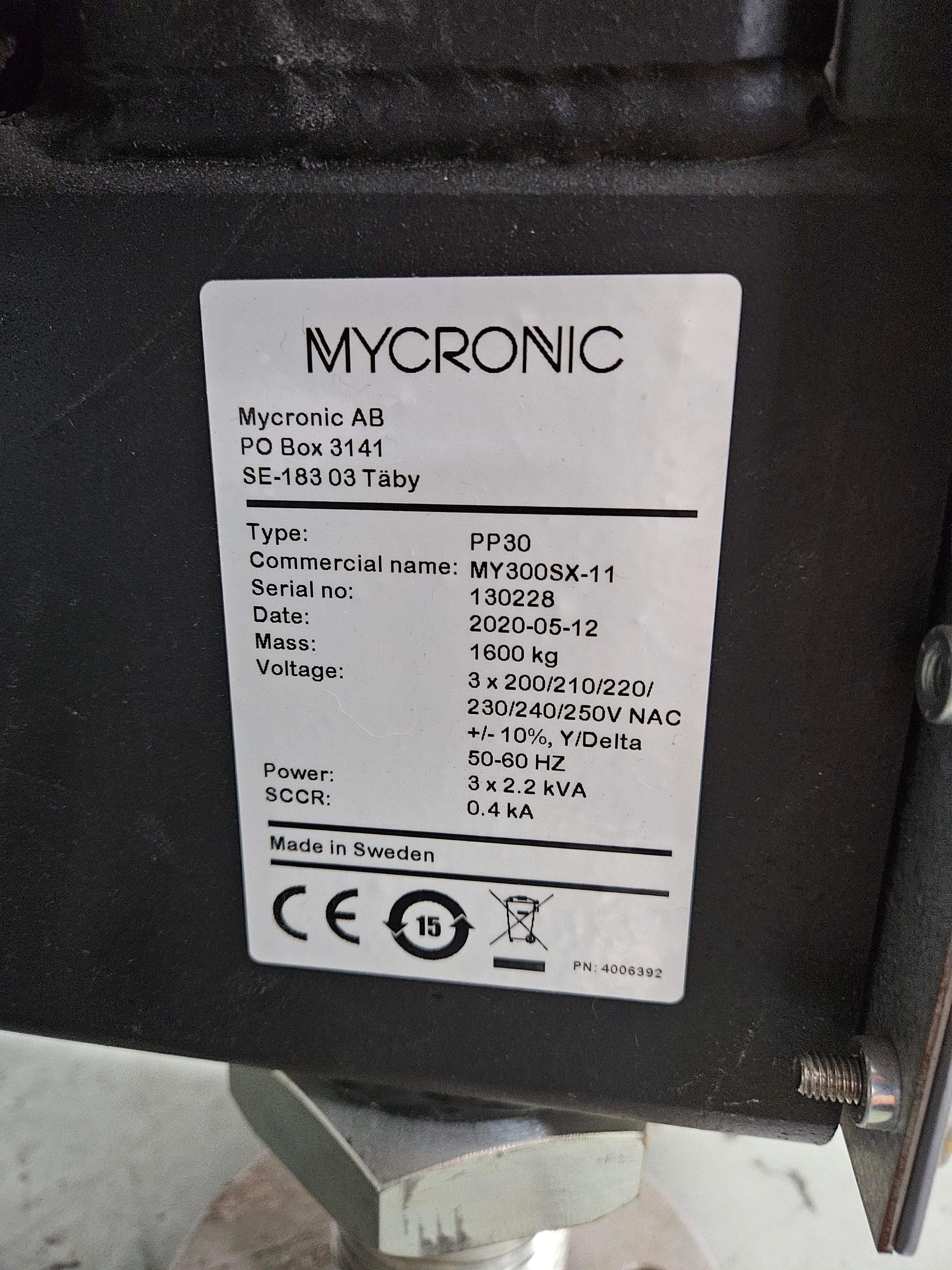 Mycronic My300SX-11 Pick and Place - 2020 #130228