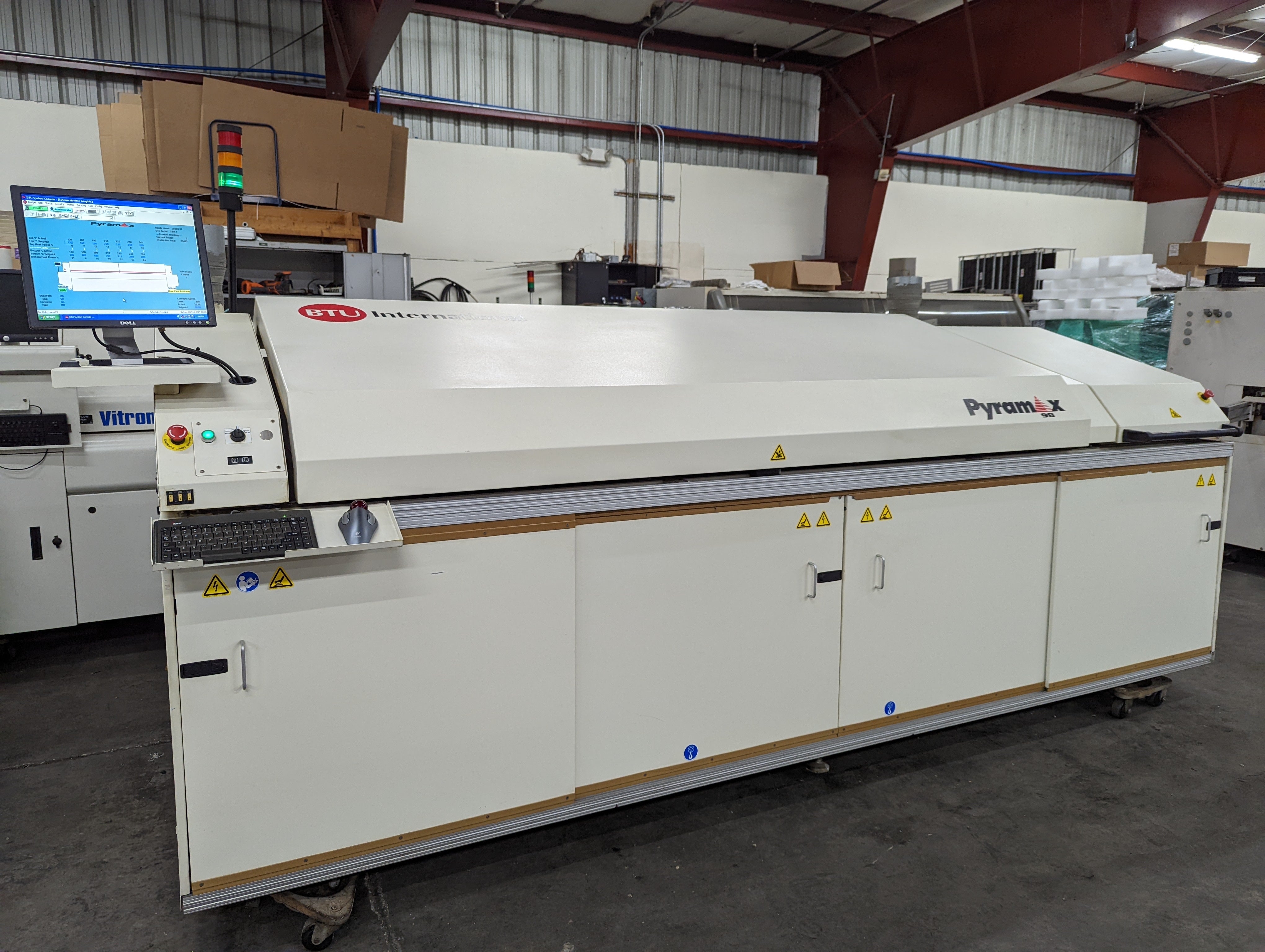 BTU Pyramax 98A Lead Free reflow oven 7 zone 480V