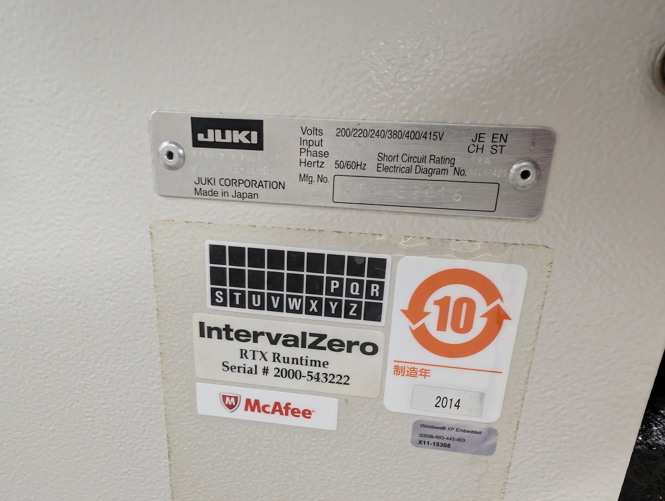 JUKI KE-2080L Fine Pitch Pick and Place 2014 w/ Trolley F&R # 284-E2416