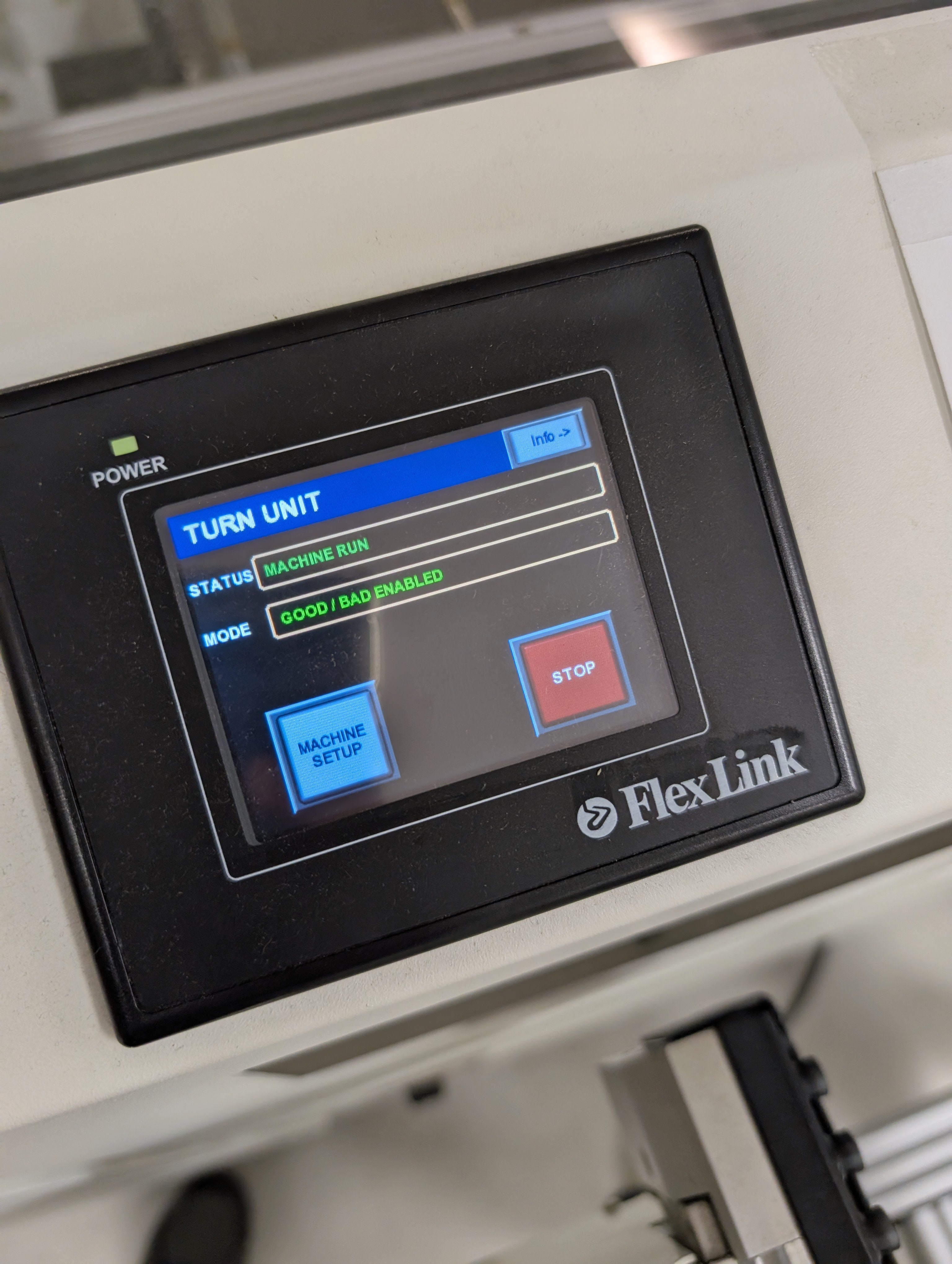 FLEXLINK 1-TN 90 degree Turn / Sorting - Pass through conveyor - Right turn