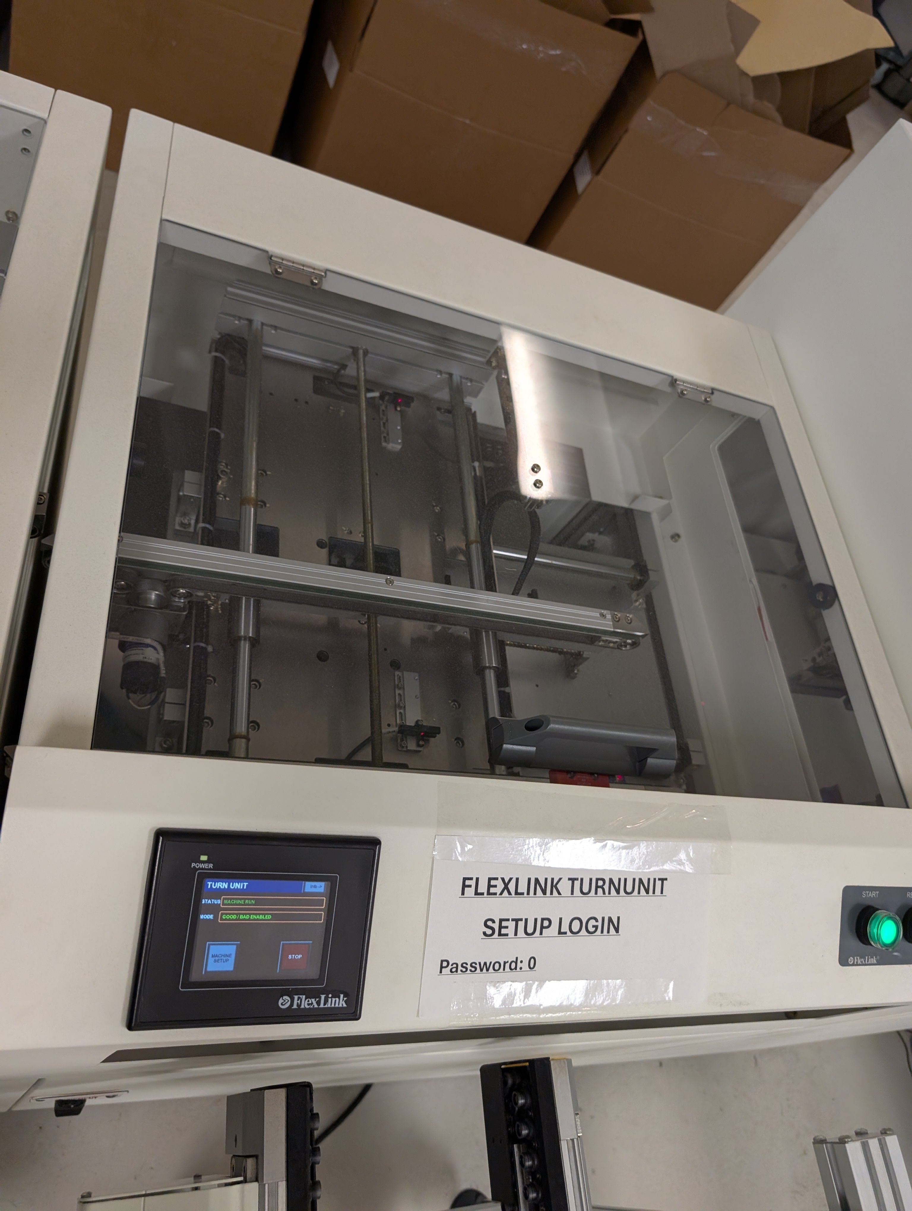 FLEXLINK 1-TN 90 degree Turn / Sorting - Pass through conveyor - Right turn