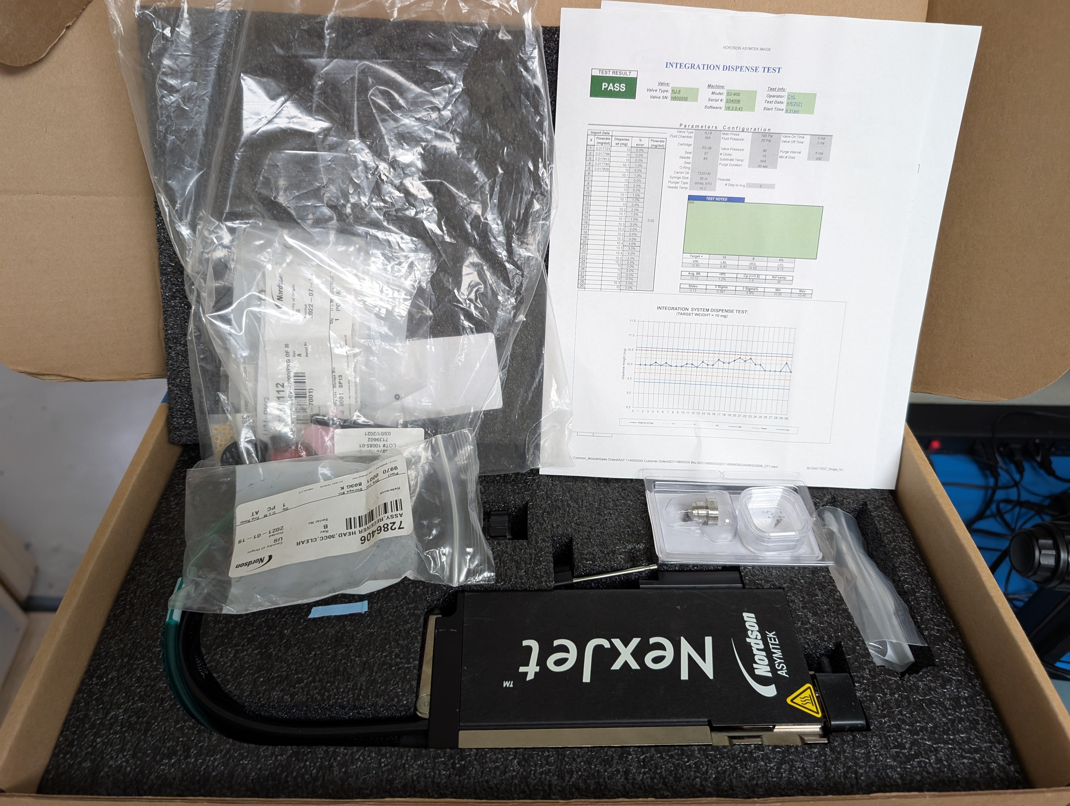 ASYMTEK NexJet NJ-8 Jetting Dispense System ReadiSet Jet Cartridge
