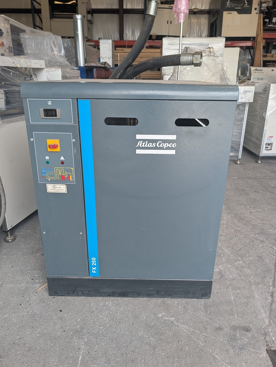 Atlas Copco GA75 FF 2023 100 HP Rotary Screw Air Compressor + FX250 2023 Dryer