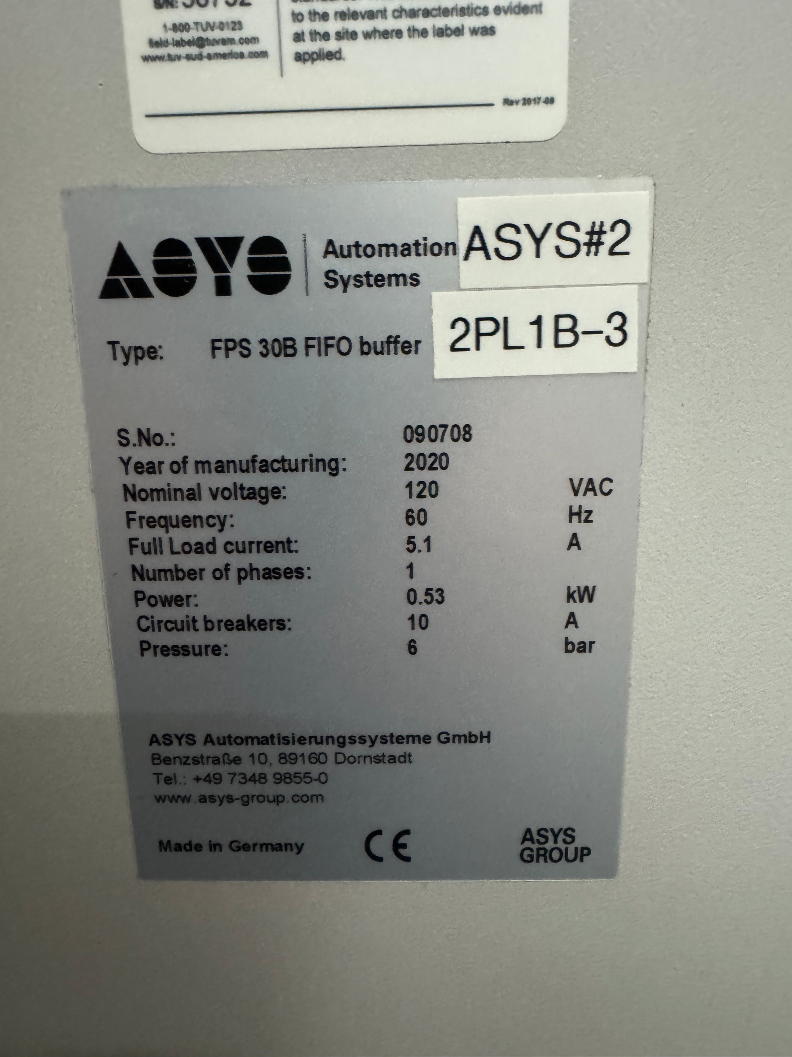 ASYS FPS 30B FIFO / LIFO 30 PCB Buffer - 2020 - #090708