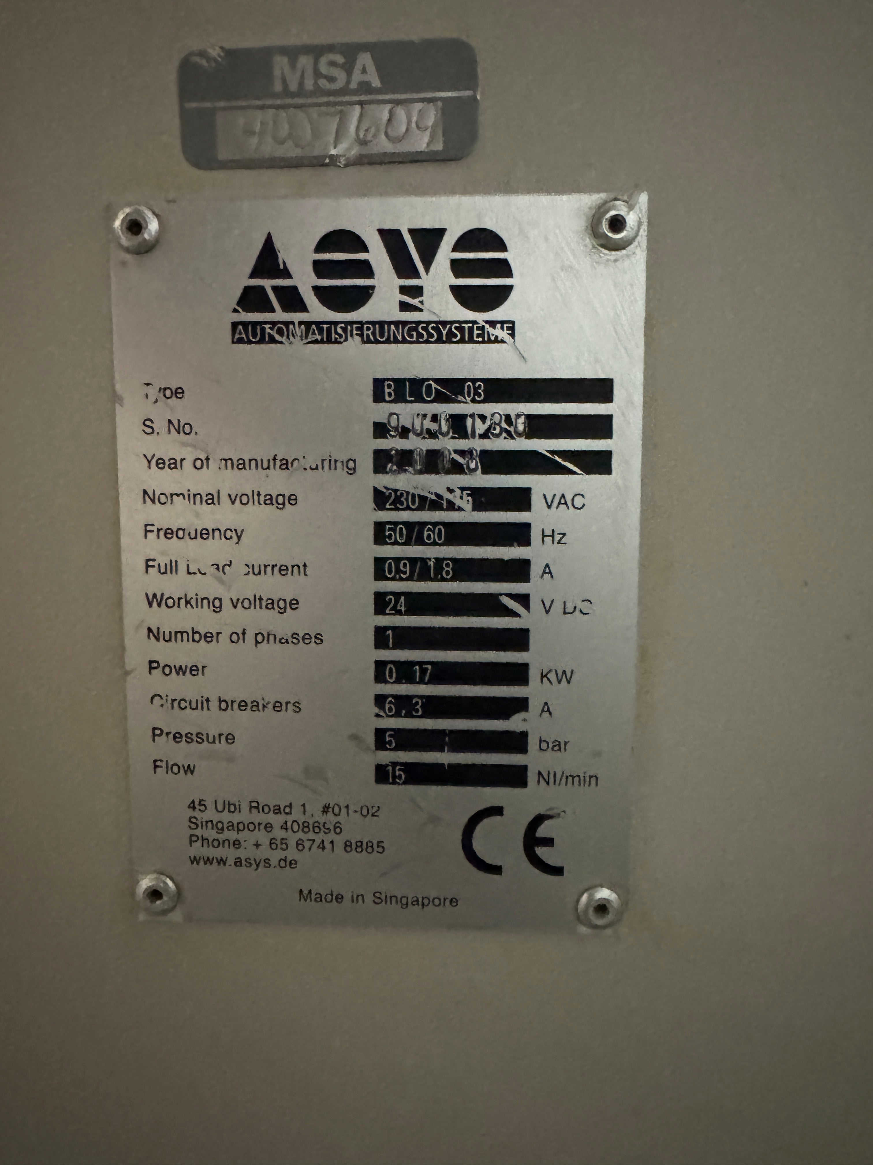 ASYS BLO 03 Front of Line Magazine Loader
