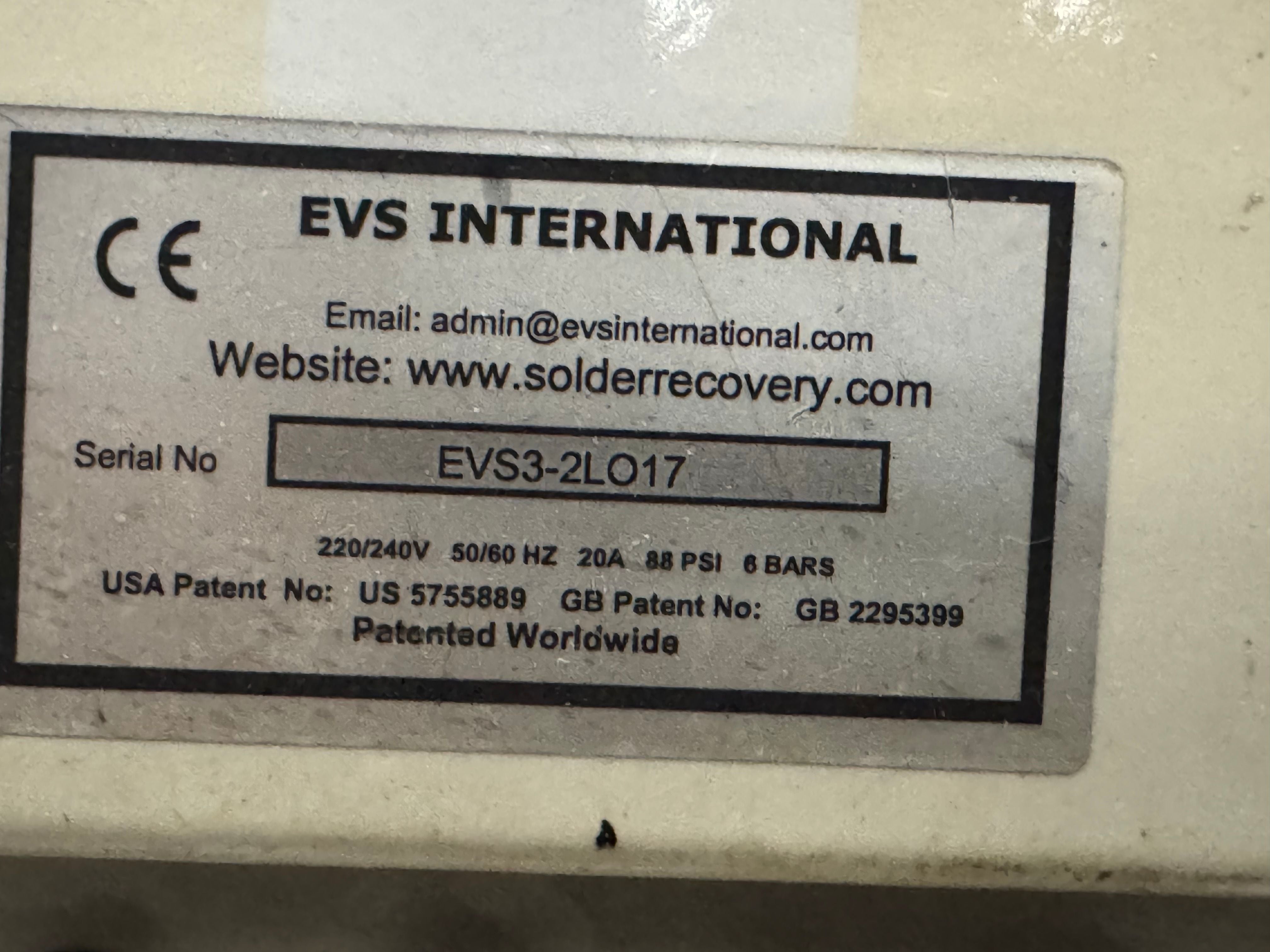 Sono-Tek EVS Solder Dross Recovery System