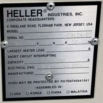 Heller 1400 MK5 S MK3 2020 4 Zone Curing Oven 208V # 59124-02