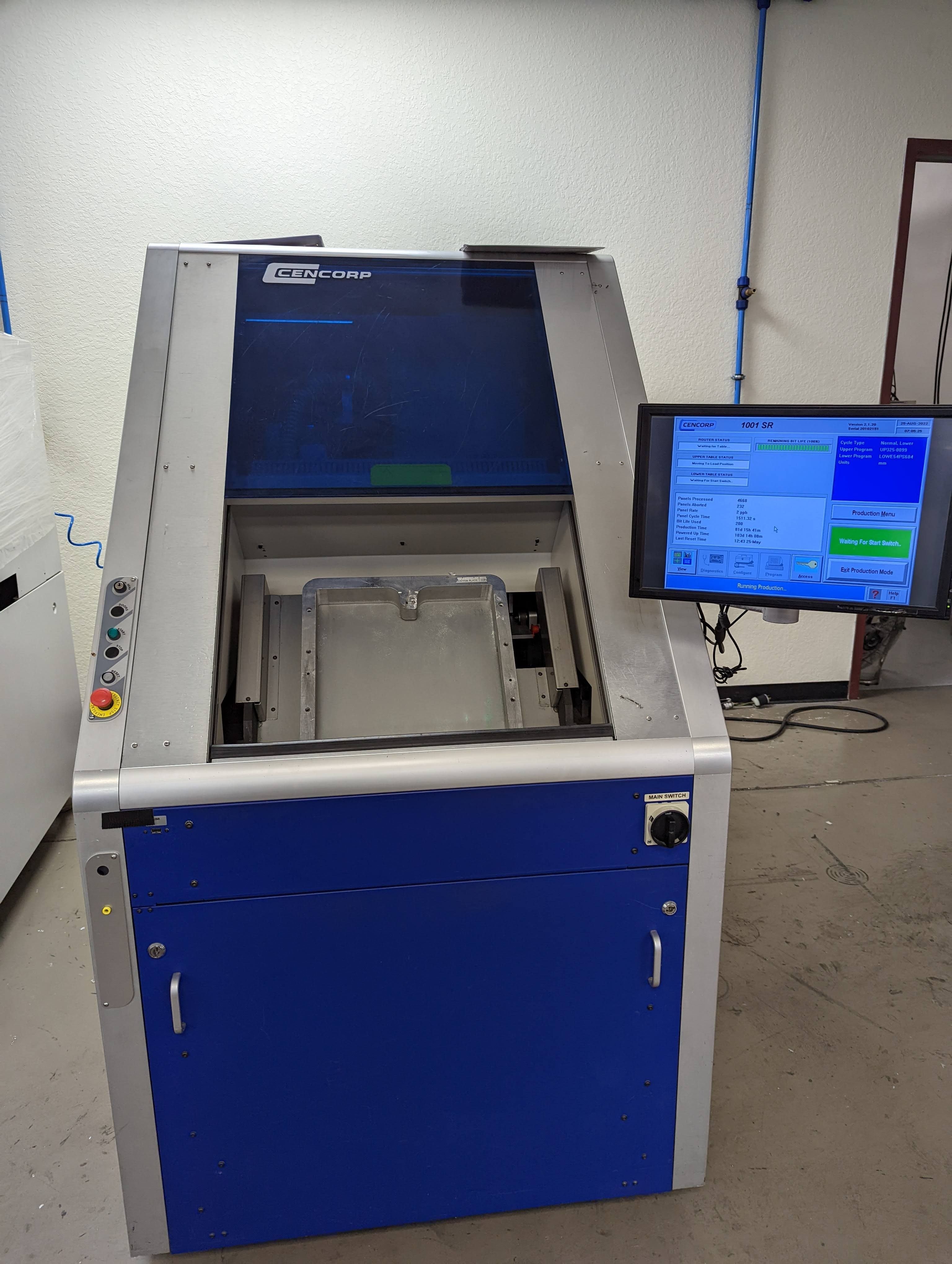 Cencorp 1001 SR PCB Router with Dust Collector