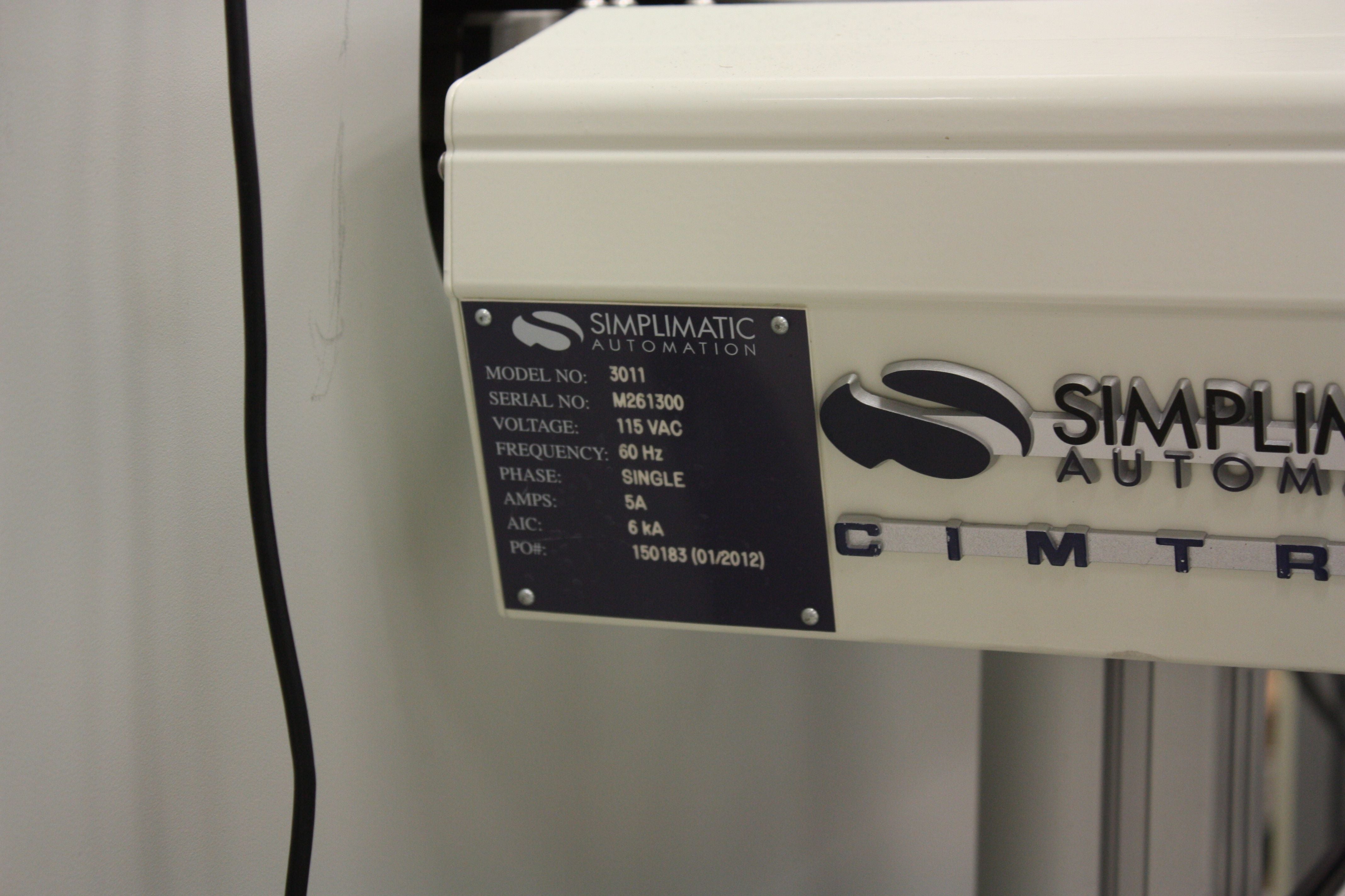 Simplimatic Automation Cimtrak 3011 Single Stage Conveyor #M261300