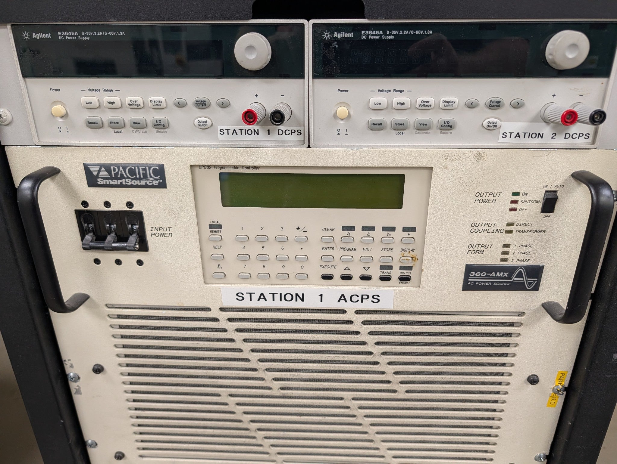 Pacific SmartSource 360-AMX AC Power supply x 2 + Agilent DC Power Supply E3645A
