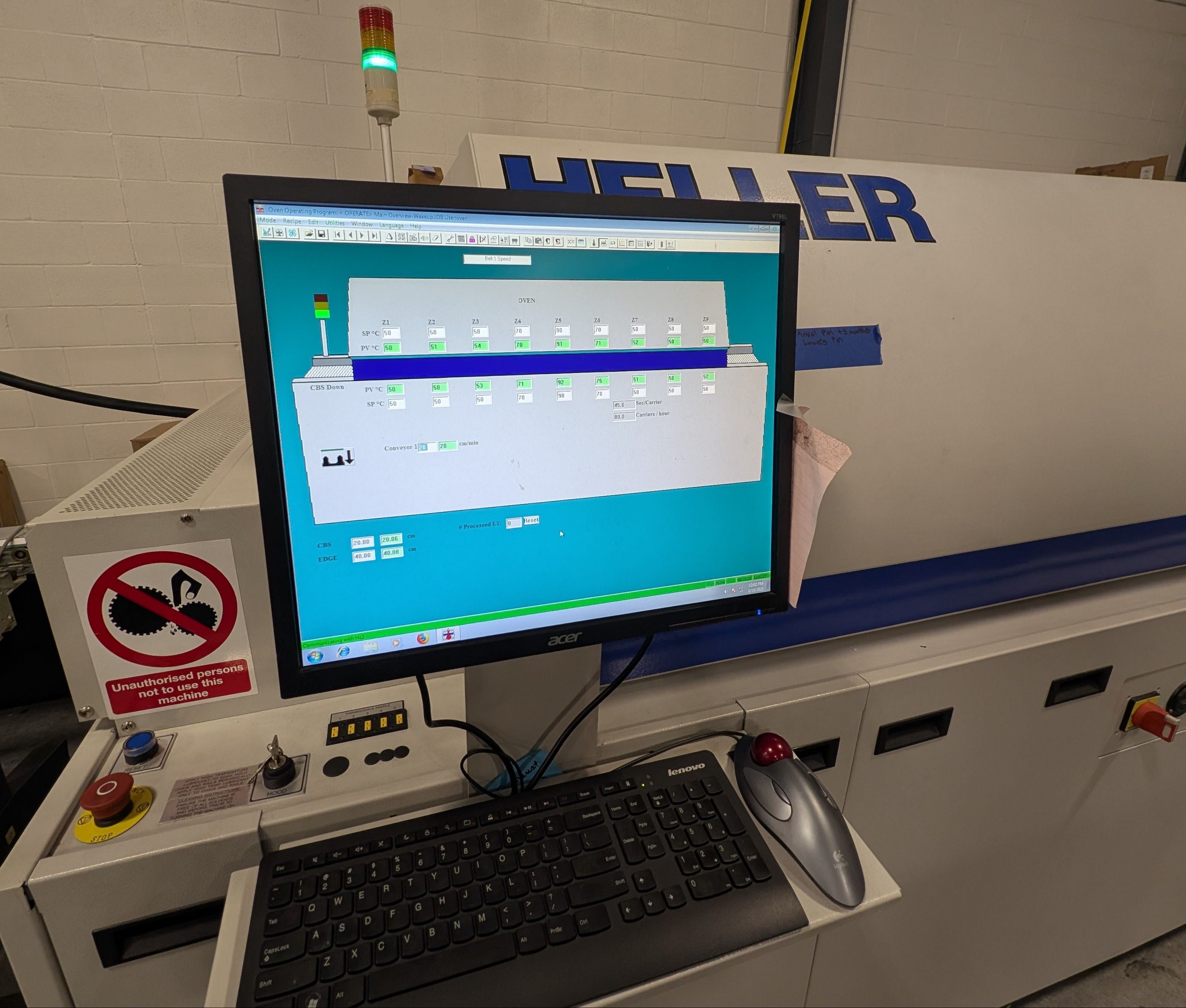 Heller Industries 1809MKIII 9 Zone Lead Free Reflow Oven - 2011 #30138-05