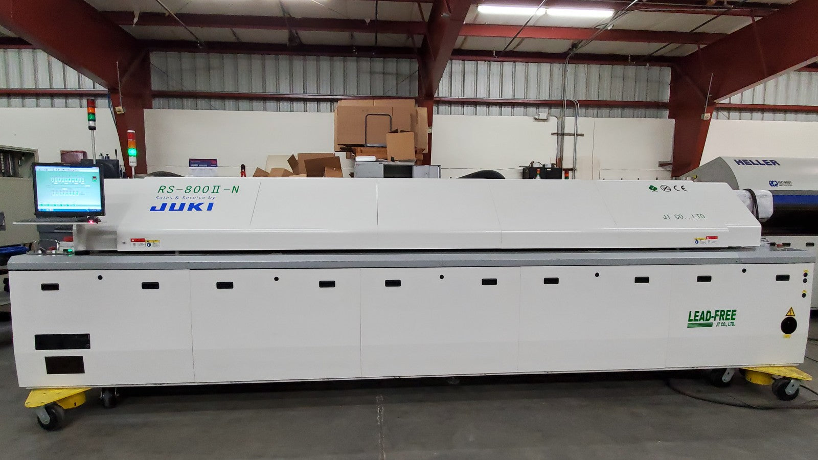 JUKI RS-800II-N 2013 8 zone Nitrogen Reflow Oven