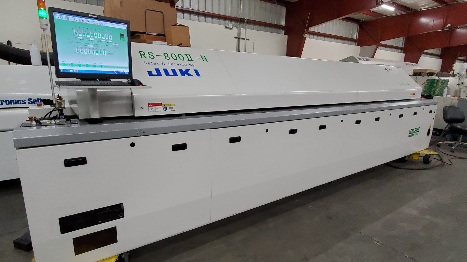 JUKI RS-800II-N 2013 8 zone Nitrogen Reflow Oven