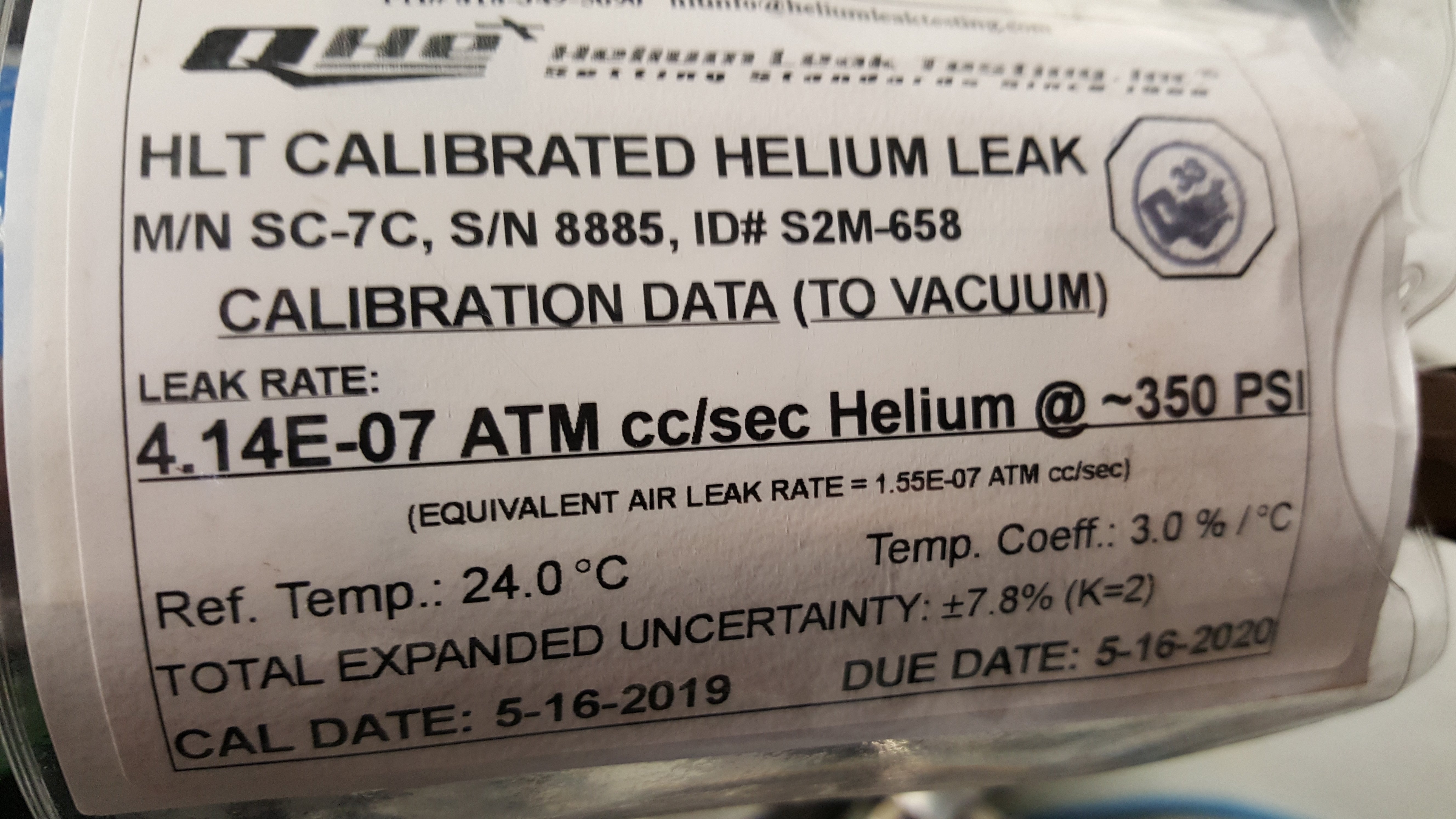 Cincinnati Test CTS Tracermate with Integrated Infincon LDS 3000 Leak Tester - 2016