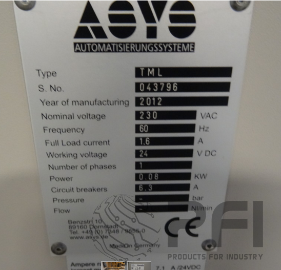 ASYS TML Large board Transfer conveyor 24x48" 2012 #043796