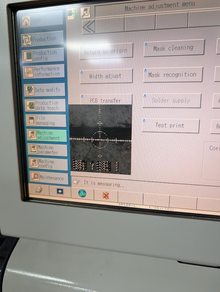 Panasonic SP18P-L NM-EJP1A Automatic Screen Printer 18x20" board