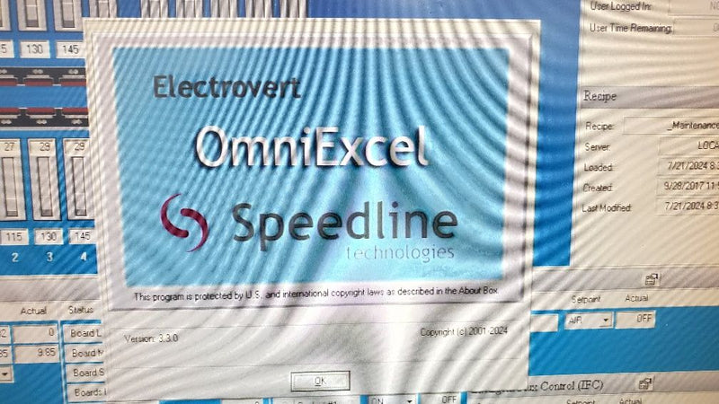 Electrovert Speedline OmniExcel 10 Zone Lead Free Reflow Oven