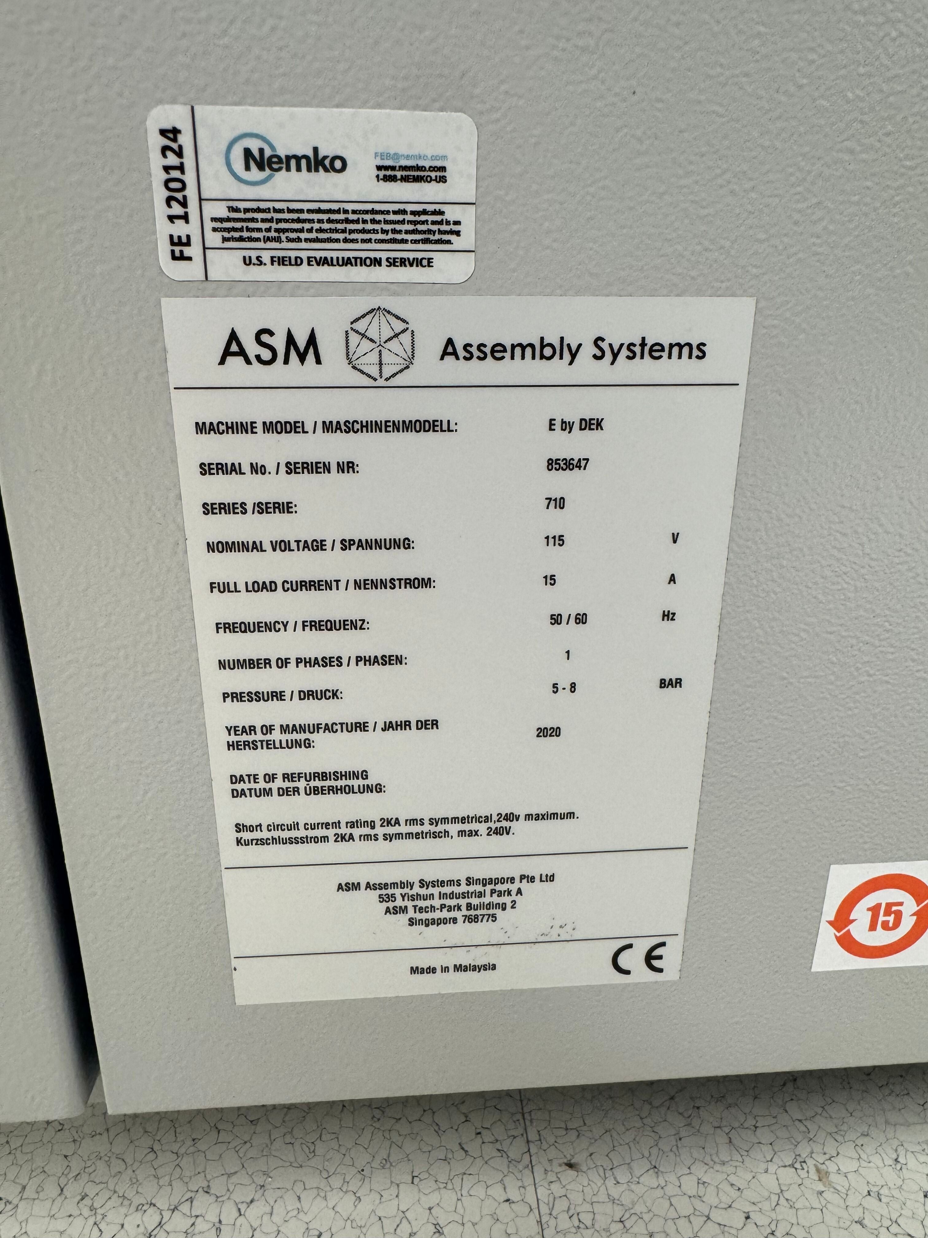 ASM E by Dek Screen Printer 2020 # 853647