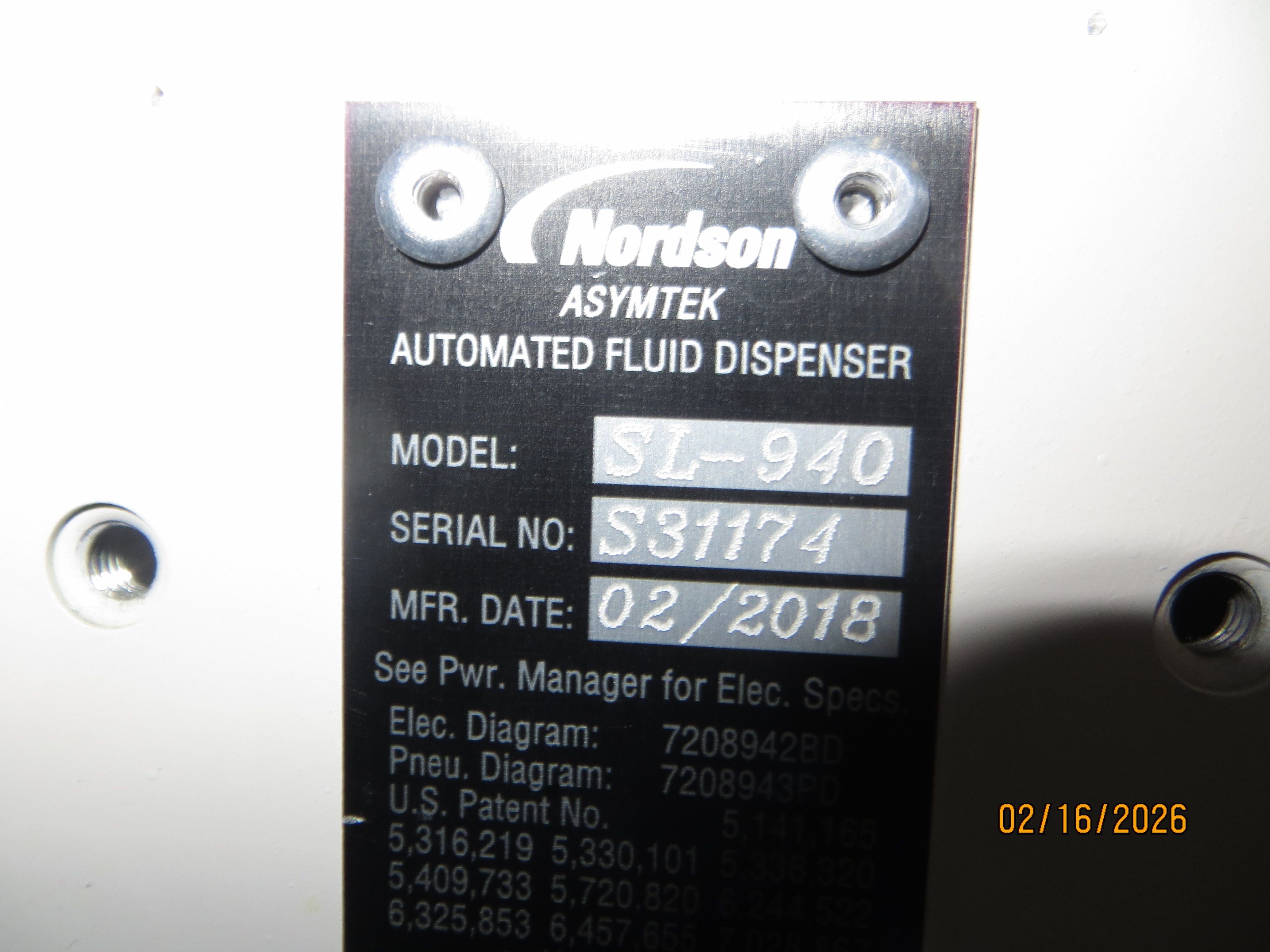 Nordson Asymtek SL-940, 2018 - Dual Valve, Conformal Coating Line