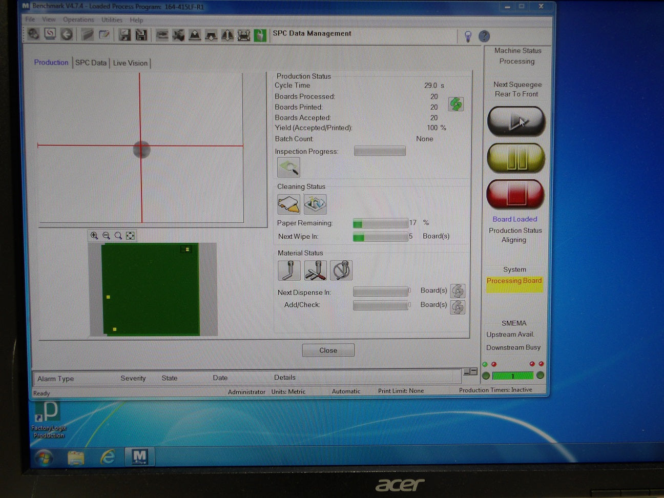 Speedline  Momentum Automatic Screen Printer 2010 #M100445 - Windows 7