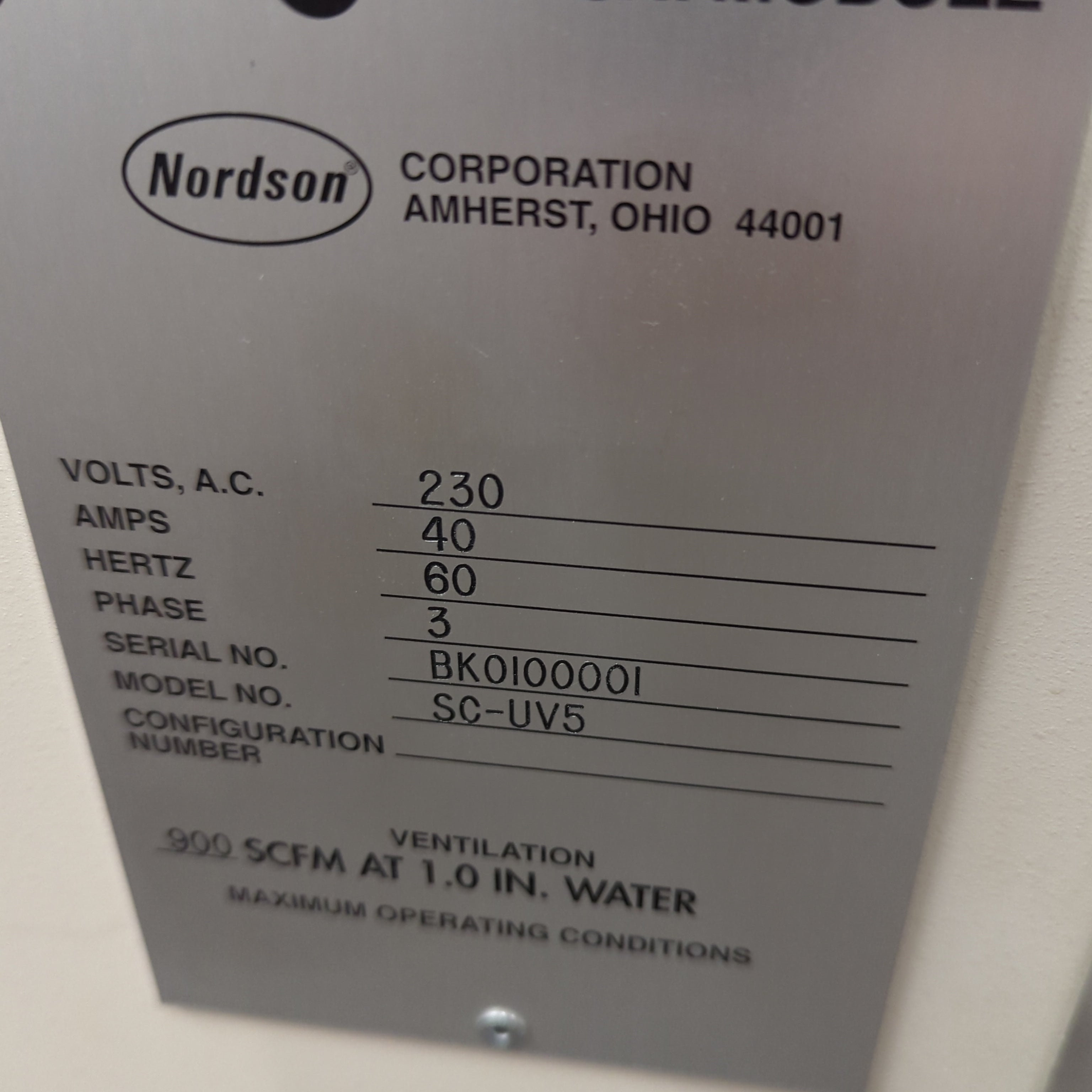 Nordson select cure uv conformal coat curing oven