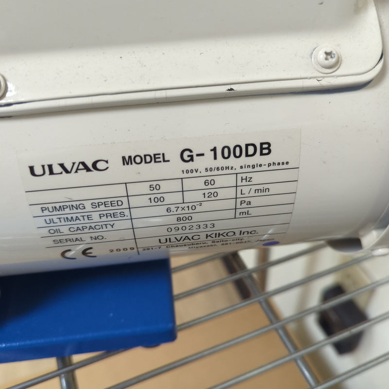 Ulvac G-100DB vacuum pump 120 L/M