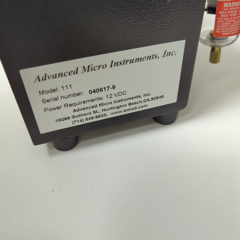 Advanced micro instruments 111 oxygen analyzer
