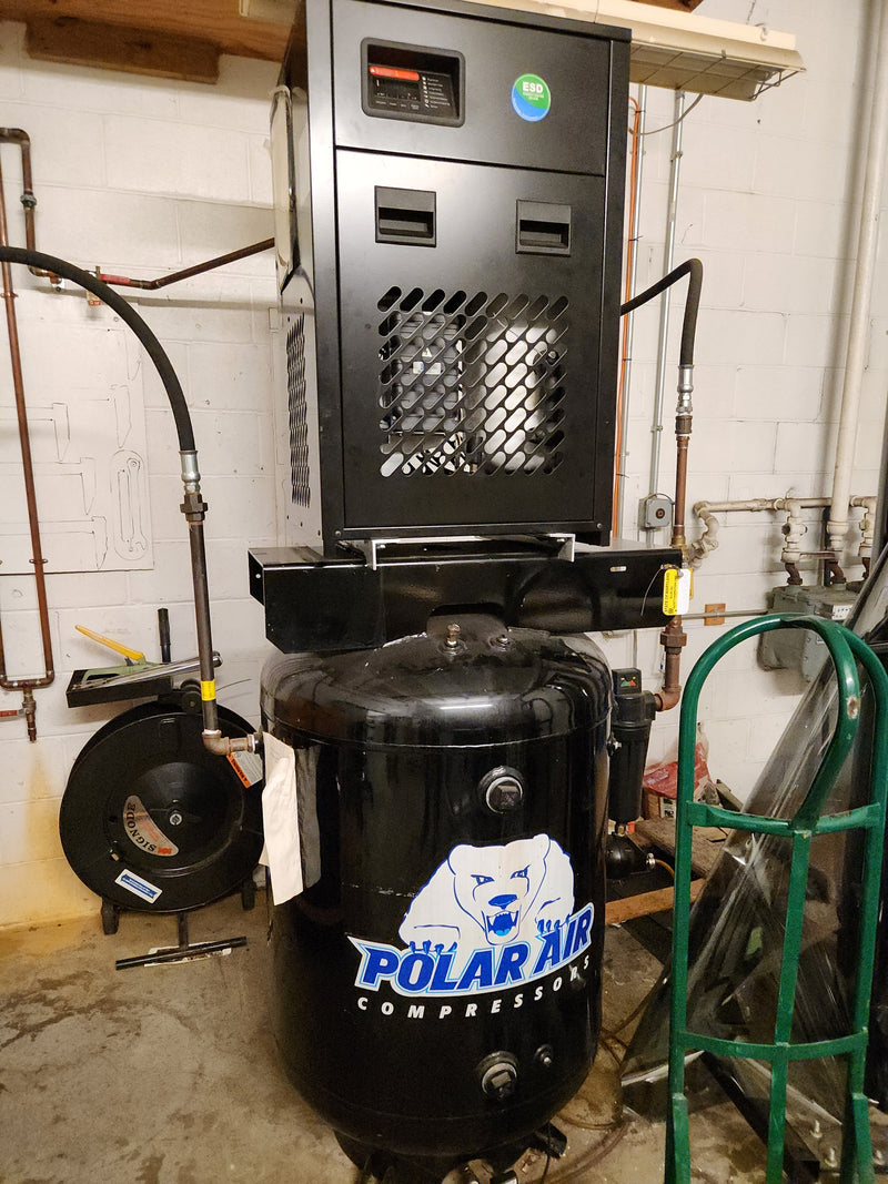 Polar Air EM-TS3-20 Rotary Screw Air Compressor 20HP 85 SCFM + Refrigerated Air Dryer Package