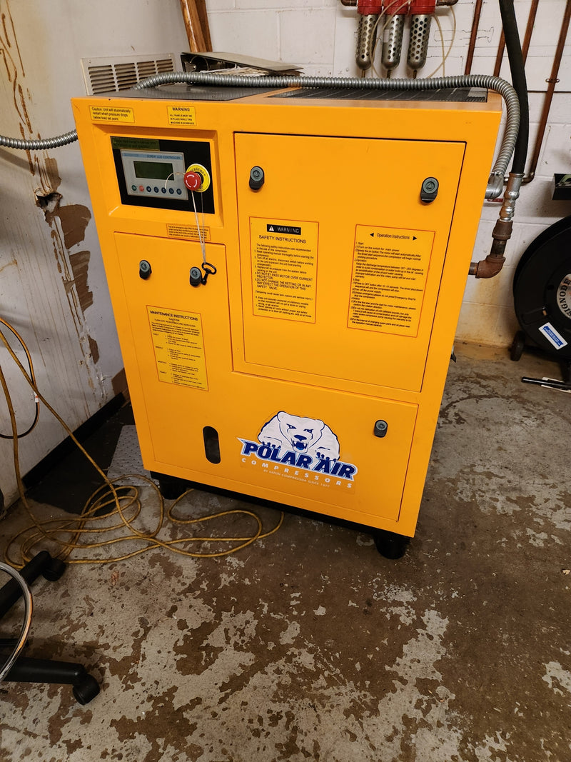 Polar Air EM-TS3-20 Rotary Screw Air Compressor 20HP 85 SCFM + Refrigerated Air Dryer Package