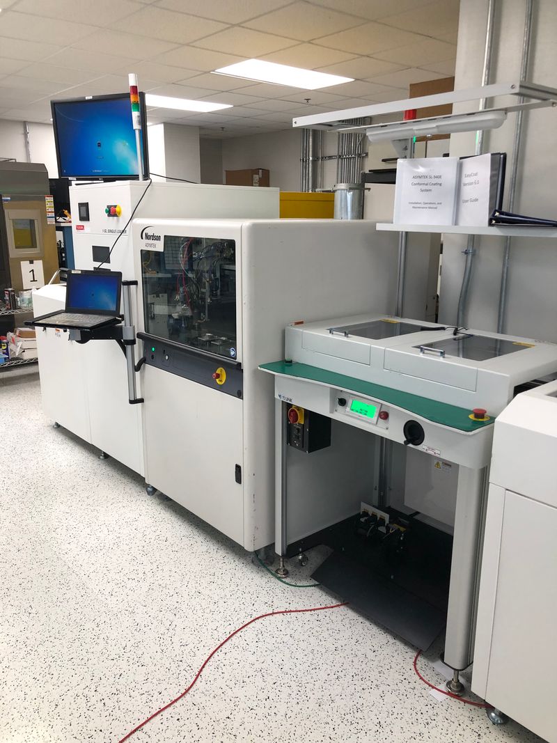 Nordson Asymtek SL-940, 2018 - Dual Valve, Conformal Coating Line