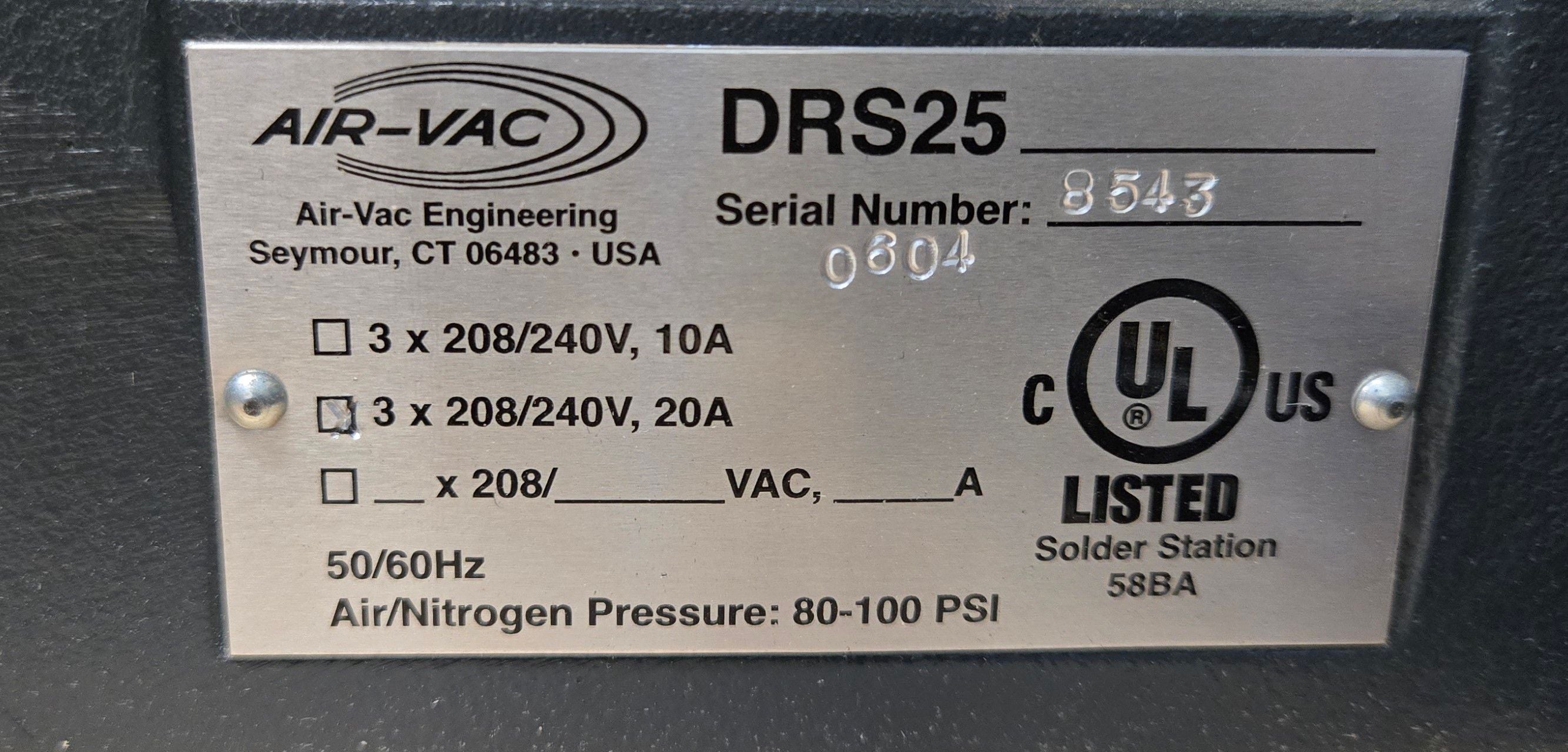 AirVac Engineering DRS-25 BGA Rework System