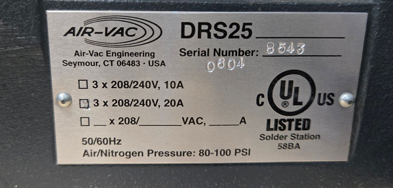 AirVac Engineering DRS-25 BGA Rework System
