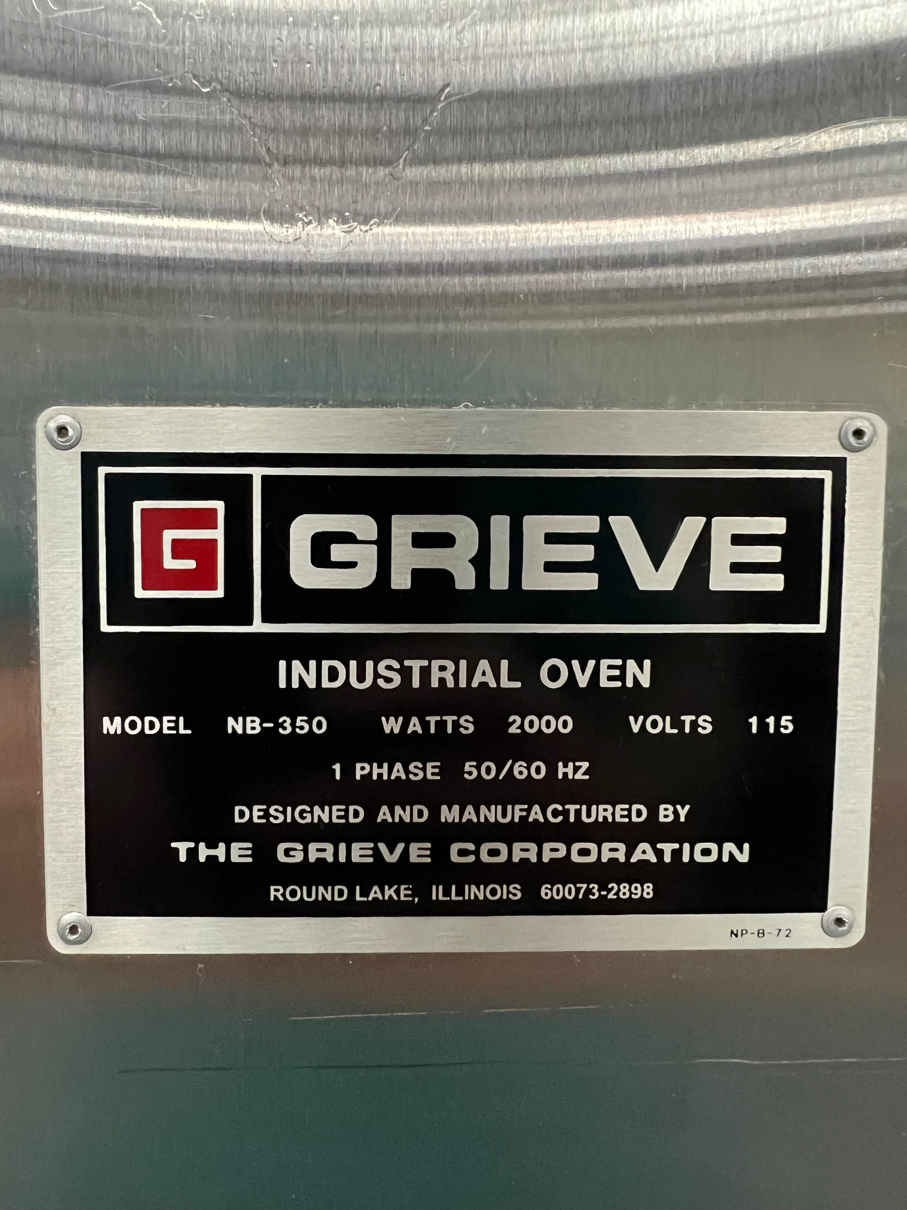 Grieve Industrial Oven Model NB-350