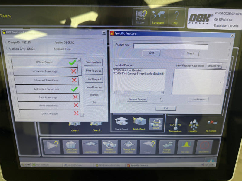 DEK Horizon 01iX Automatic Screen Printer -