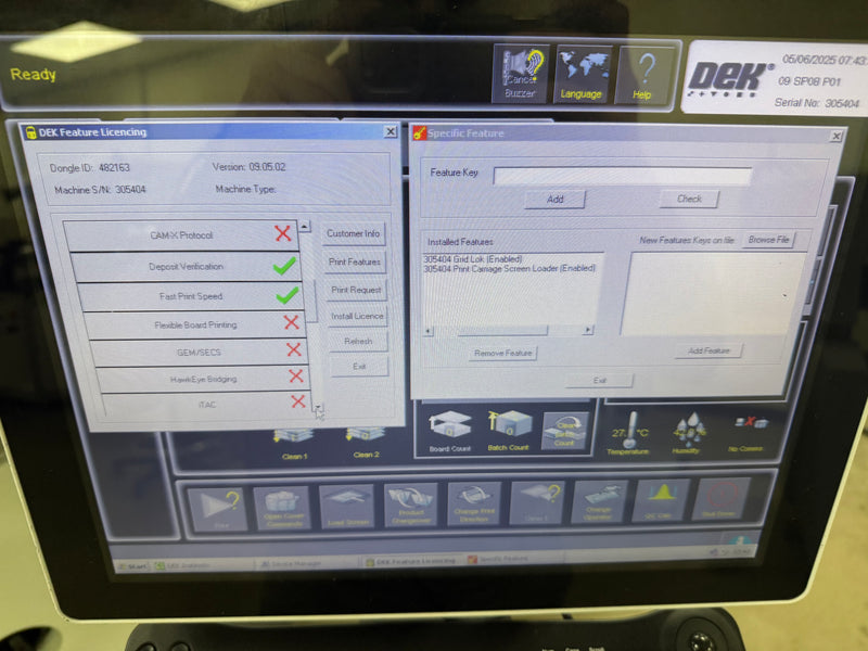 DEK Horizon 01iX Automatic Screen Printer -