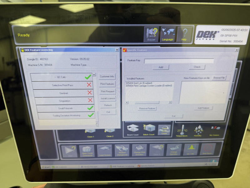 DEK Horizon 01iX Automatic Screen Printer -