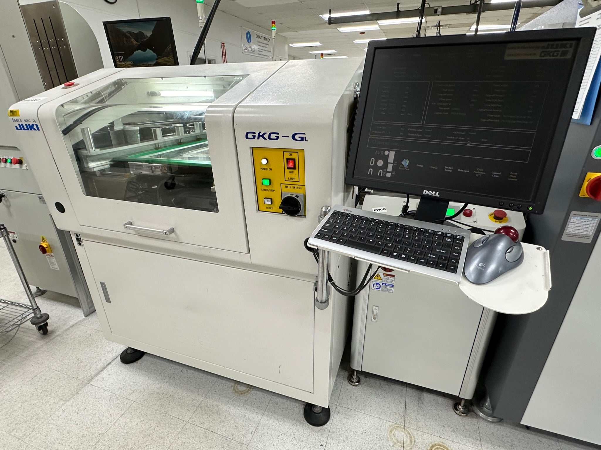 JUKI GKG GL Automatic PCB Screen Printer, 3-2013 SN GL133007