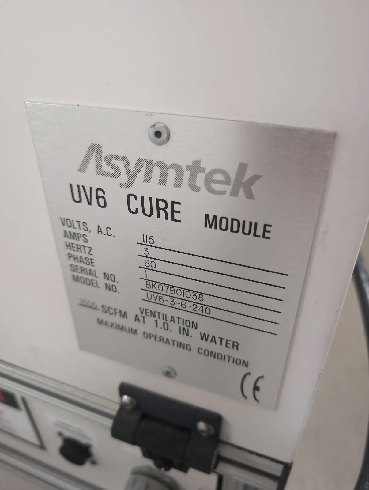 Nordson/Asymtek UV-18 UV-6-3 Conformal Coat Cure Module