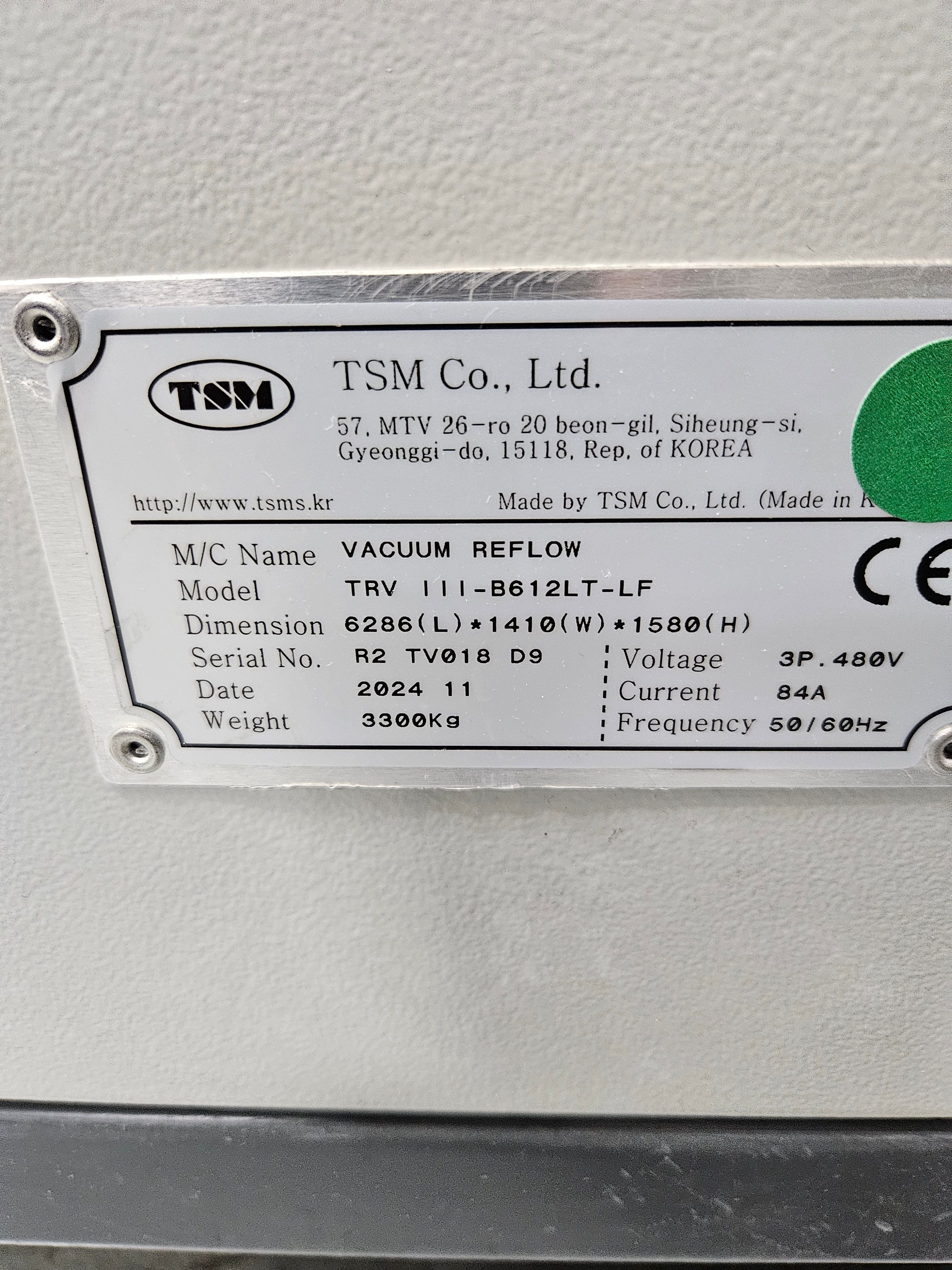 TSM Vacuum Reflow Oven TRVIII #145 - 2024