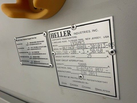Heller 1936MK5 - R-L Lead Free Reflow Oven, 2011 - #301013-05 208V