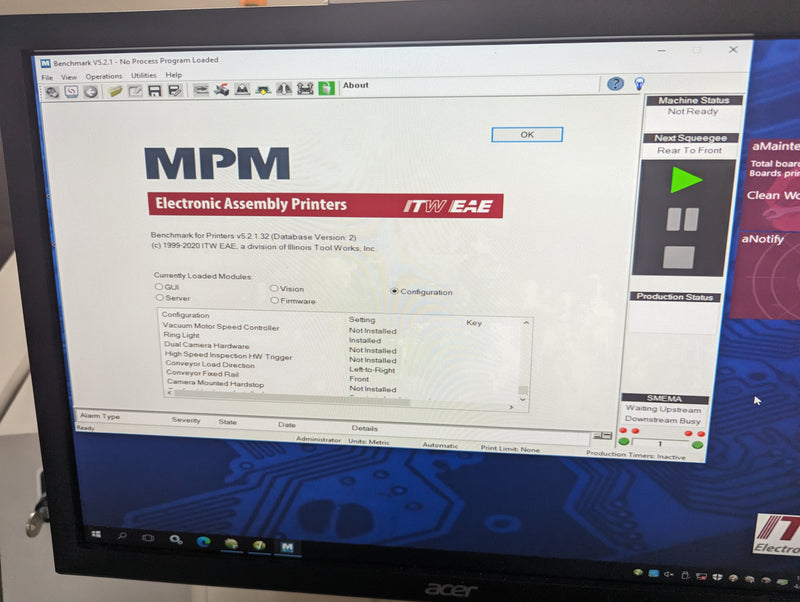 Speedline MPM Momentum+ Automatic Screen Printer 2008