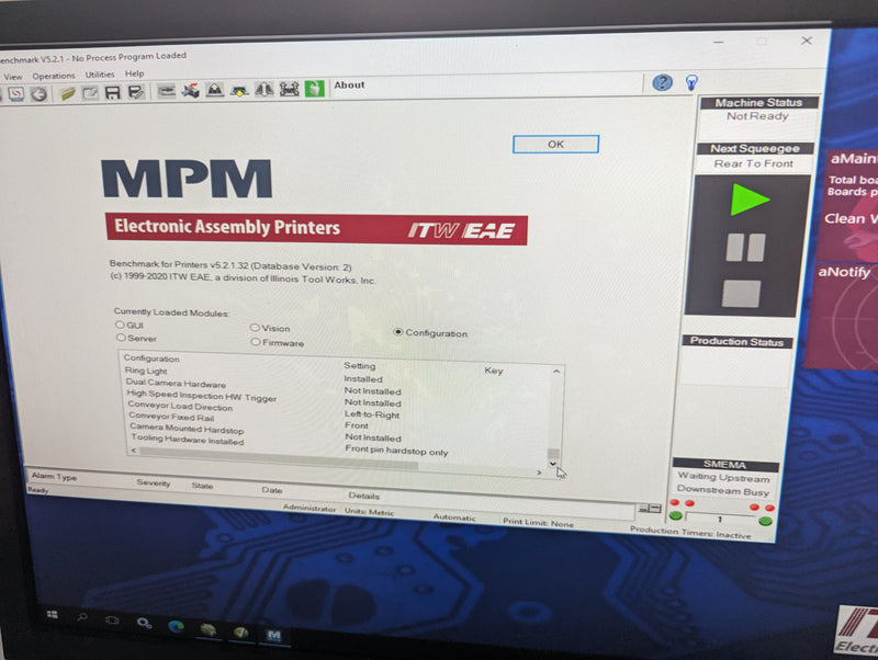 Speedline MPM Momentum+ Automatic Screen Printer 2008