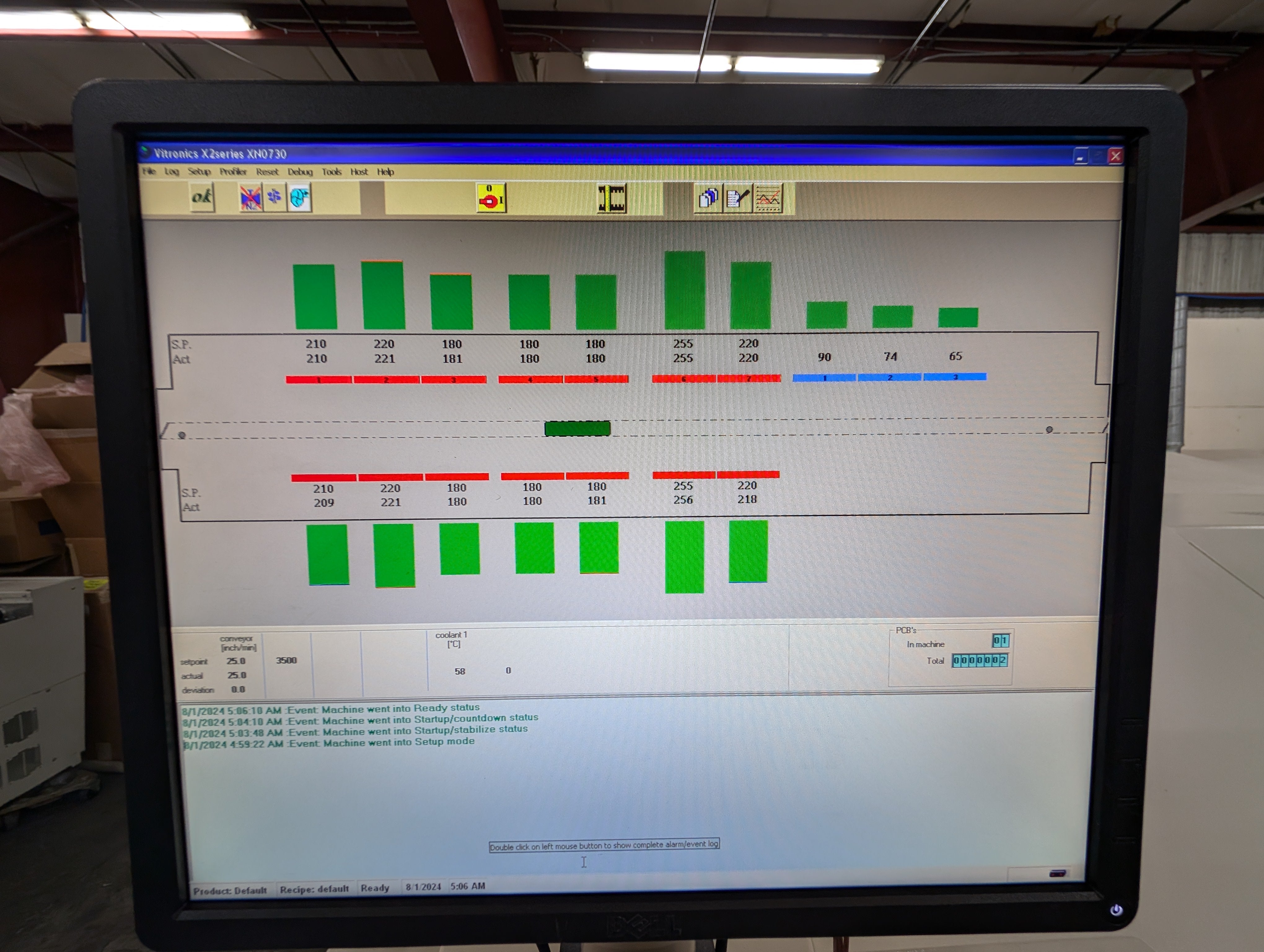Vitronics Soltec XPM2-730 7 Zone Lead Free Reflow oven 208V