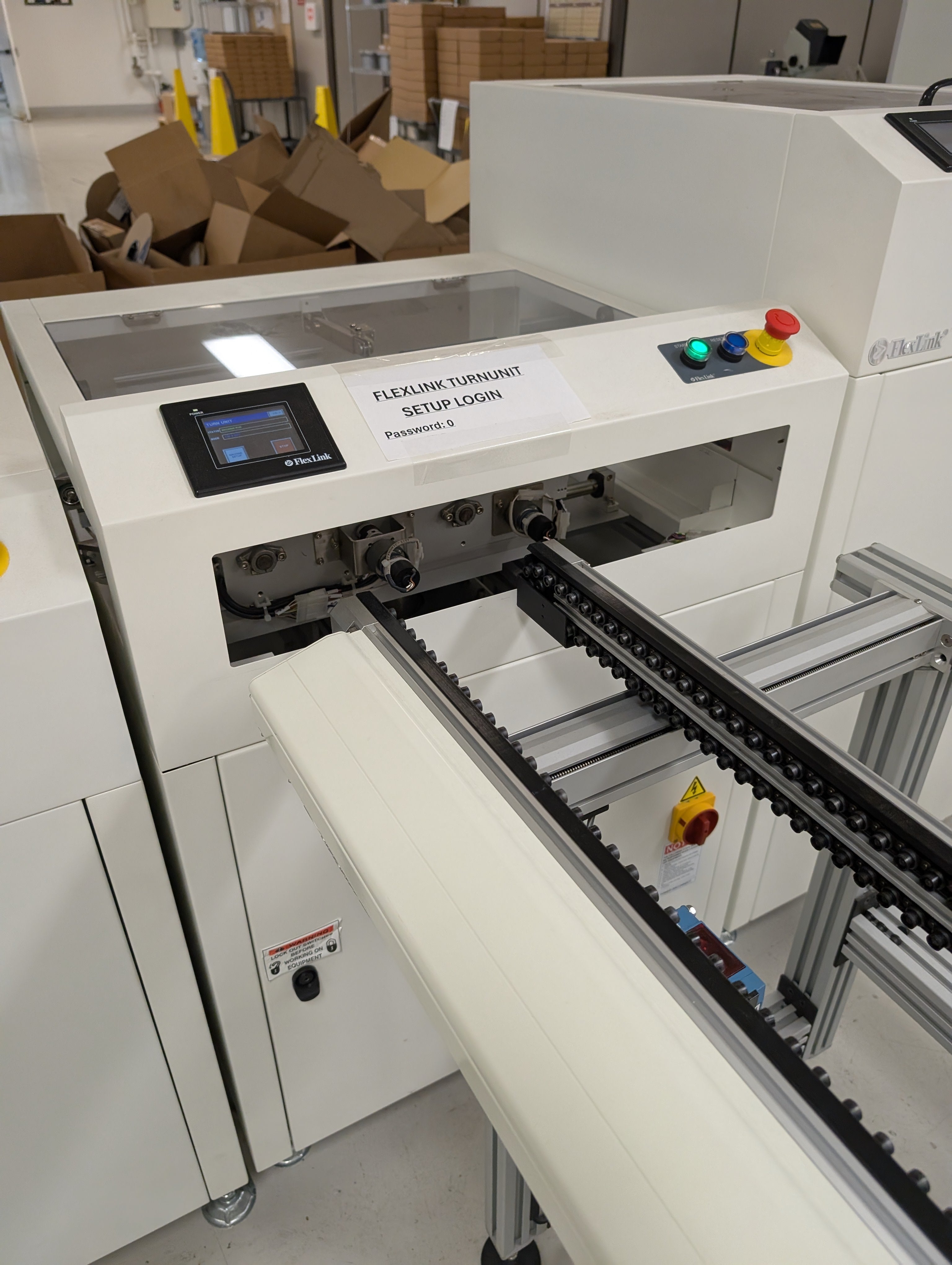 FLEXLINK 1-TN 90 degree Turn / Sorting - Pass through conveyor - Right turn